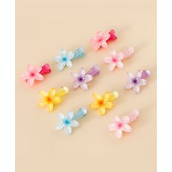 Babyhug Floral Bloom Hair Clips - PInk & Purple