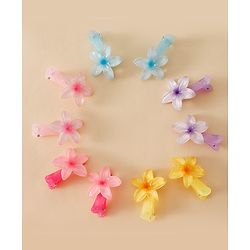 Babyhug Floral Bloom Hair Clips - PInk & Purple