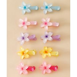 Babyhug Floral Bloom Hair Clips - PInk & Purple