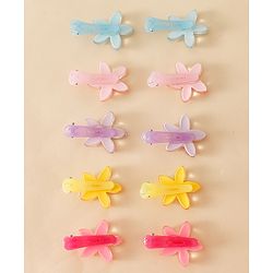 Babyhug Floral Bloom Hair Clips - PInk & Purple