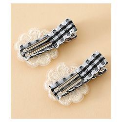 Babyhug Cute Hair Clips for Baby Girls - Red & White