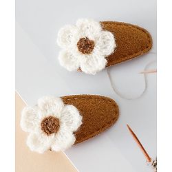 Babyhug Fashion Snap Hair Clips - Brown
