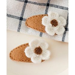 Babyhug Fashion Snap Hair Clips - Brown