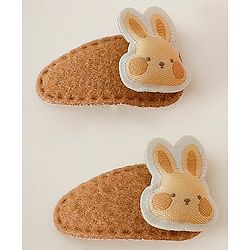 Babyhug  Adorable Rabbit Hair Pins - Brown