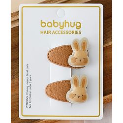 Babyhug  Adorable Rabbit Hair Pins - Brown