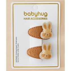 Babyhug  Adorable Rabbit Hair Pins - Brown