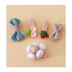 Babyhug Adorable Bow Blossom Hair Clip - Pink&Blue