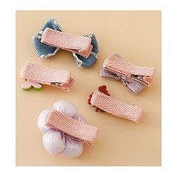 Babyhug Adorable Bow Blossom Hair Clip - Pink&Blue