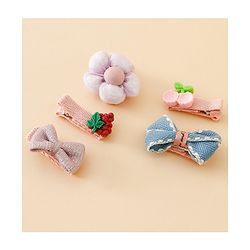 Babyhug Adorable Bow Blossom Hair Clip - Pink&Blue