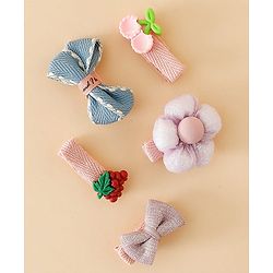 Babyhug Adorable Bow Blossom Hair Clip - Pink&Blue