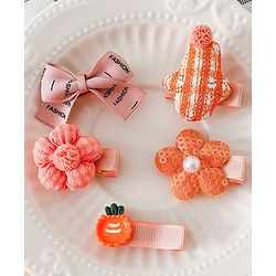 Babyhug Adorable Bow Blossom Hair Clip - Orange