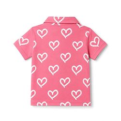 Babyhug 100% Cotton Knit Half Sleeves Front Open Shirt & Pyjama Night Suit with Hearts Print - Pink