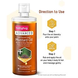 Babyhug Advanced Cold-Pressed Virgin Mustard Oil - 500 ml