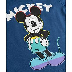 Babyhug Disney 100% Cotton Knit Full Sleeves T-Shirt & Pyjama Night Suit With Micky Mouse Graphic - Multicolor