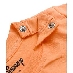 Babyhug Disney Single Jersey Knit Half Sleeves T-Shirt & Shorts Night Suit With Marie Graphics - Orange