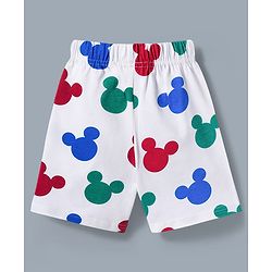 Babyhug Disney Single Jersey Knit Half Sleeves T-Shirt & Shorts Night Suit With Mickey Mouse Graphics Pack of 2 - Multicolor