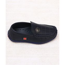 Cute Walk by Babyhug Slip On Formal & Party Wear Shoes With Applique - Navy Blue