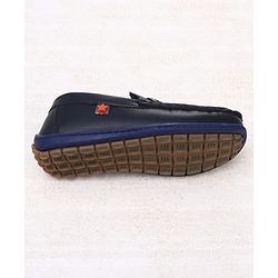 Cute Walk by Babyhug Slip On Formal & Party Wear Shoes With Applique - Navy Blue
