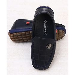 Cute Walk by Babyhug Slip On Formal & Party Wear Shoes With Applique - Navy Blue