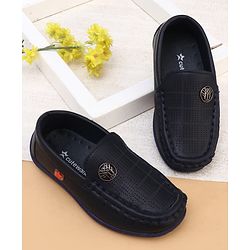 Cute Walk by Babyhug Slip On Formal & Party Wear Shoes With Applique - Navy Blue