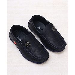 Cute Walk by Babyhug Slip On Formal & Party Wear Shoes With Applique - Navy Blue