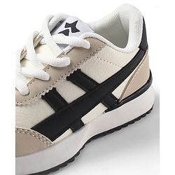 Cute Walk by Babyhug Lace Up Solid Sneaker Shoes - Black