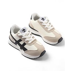 Cute Walk by Babyhug Lace Up Solid Sneaker Shoes - Black