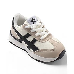 Cute Walk by Babyhug Lace Up Solid Sneaker Shoes - Black