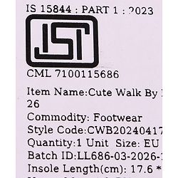 Cute Walk by Babyhug Lace Up Solid Sneaker Shoes - Black