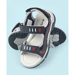 Cute Walk by Babyhug Velcro Closure Solid Sandals - Navy Blue
