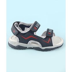 Cute Walk by Babyhug Velcro Closure Solid Sandals - Navy Blue