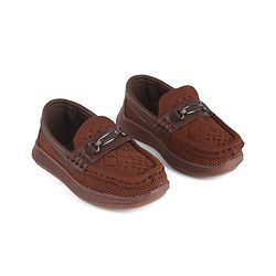 Cute Walk by Babyhug Slip On Formal & Party Wear Shoes With Applique -Brown