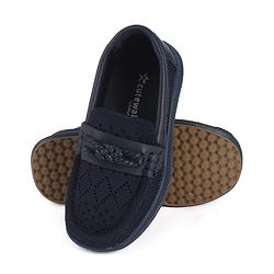 Cute Walk by Babyhug Slip on Formal & Party Shoes With Applique - Navy Blue