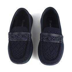 Cute Walk by Babyhug Slip on Formal & Party Shoes With Applique - Navy Blue