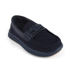 Cute Walk by Babyhug Slip on Formal & Party Shoes With Applique - Navy Blue