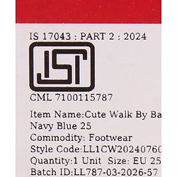 Cute Walk by Babyhug Slip on Formal & Party Shoes With Applique - Navy Blue