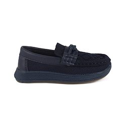 Cute Walk by Babyhug Slip on Formal & Party Shoes With Applique - Navy Blue