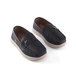 Cute Walk by Babyhug Slip On Party Wear Shoes With Star Applique - Black