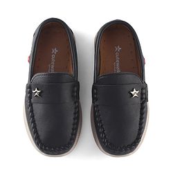 Cute Walk by Babyhug Slip On Party Wear Shoes With Star Applique - Black