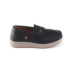 Cute Walk by Babyhug Slip On Party Wear Shoes With Star Applique - Black