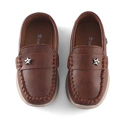 Cute Walk by Babyhug Slip On Party Wear Shoes With Star Applique - Black