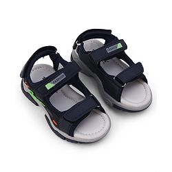 Cute Walk by Babyhug Velcro Closure Solid Sandal - Navy Blue