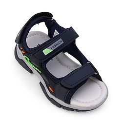 Cute Walk by Babyhug Velcro Closure Solid Sandal - Navy Blue