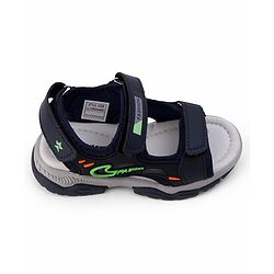 Cute Walk by Babyhug Velcro Closure Solid Sandal - Navy Blue