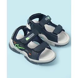 Cute Walk by Babyhug Velcro Closure Solid Sandal - Navy Blue