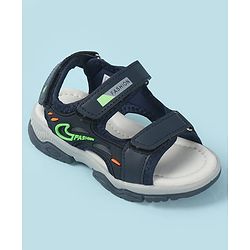 Cute Walk by Babyhug Velcro Closure Solid Sandal - Navy Blue