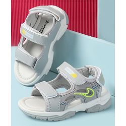 Cute Walk by Babyhug Velcro Closure Solid Sandal - Navy Blue