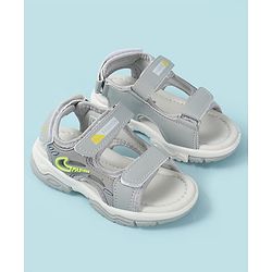 Cute Walk by Babyhug Velcro Closure Solid Sandal - Navy Blue