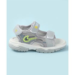 Cute Walk by Babyhug Velcro Closure Solid Sandal - Navy Blue