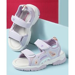 Cute Walk by Babyhug Velcro Closure Solid Sandal - Purple
